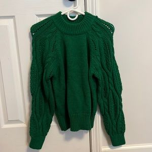BEAUTIFUL GREEN KNIT SWEATER